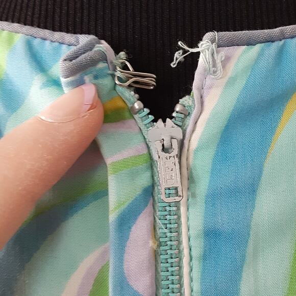 Vintage 50s Pin Up Fit and Flare Dress Psychedelic Tie Die Sun Dress Rockabilly - Picture 8 of 16